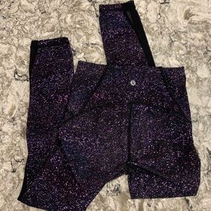 Lululemon size 2 leggings purple printed